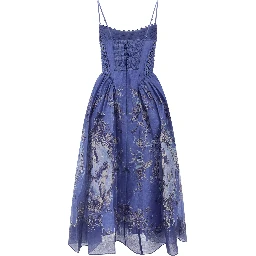 Blue Linen Long Dress