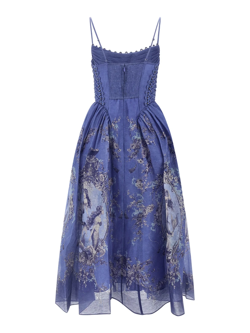 Blue Linen Long Dress