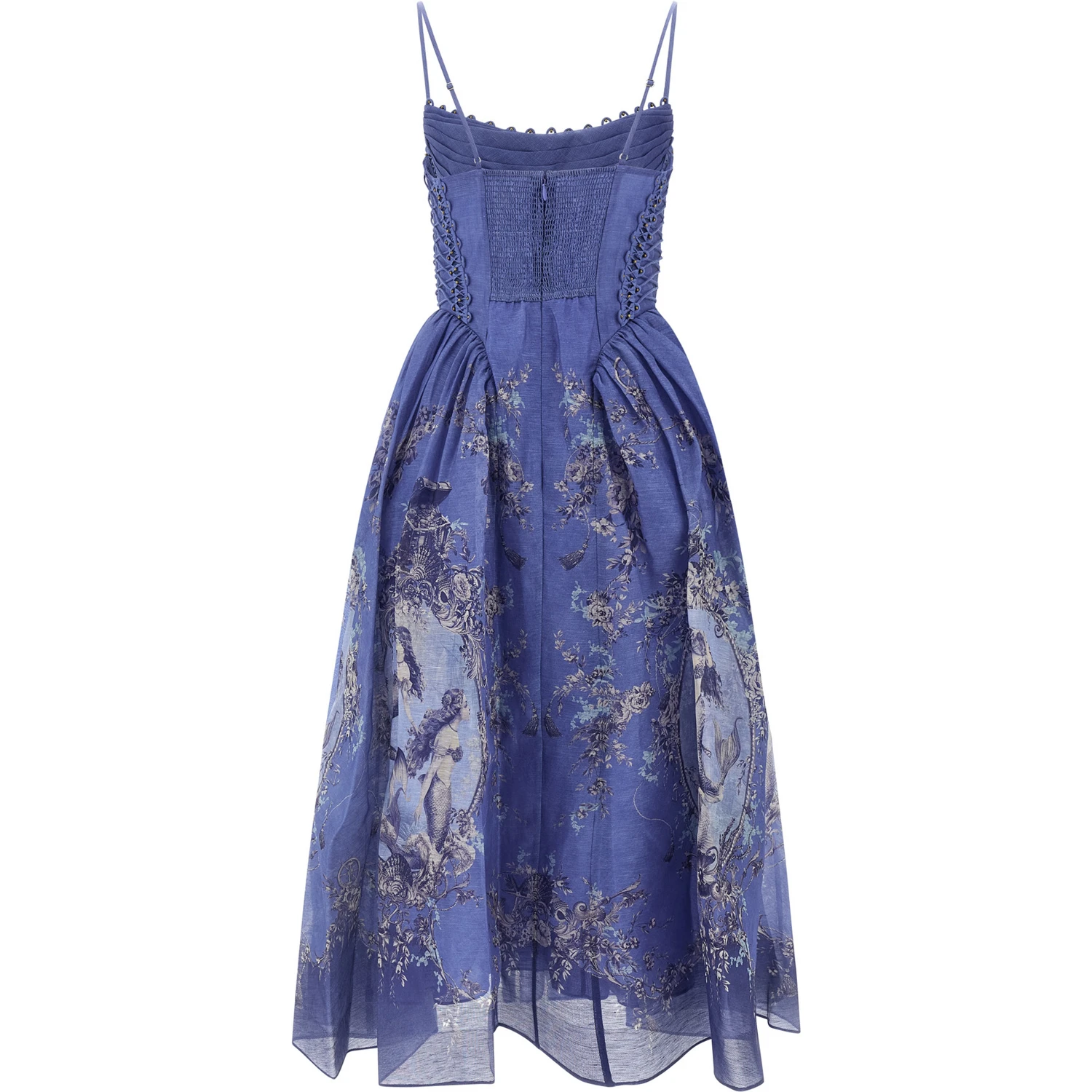 Blue Linen Long Dress