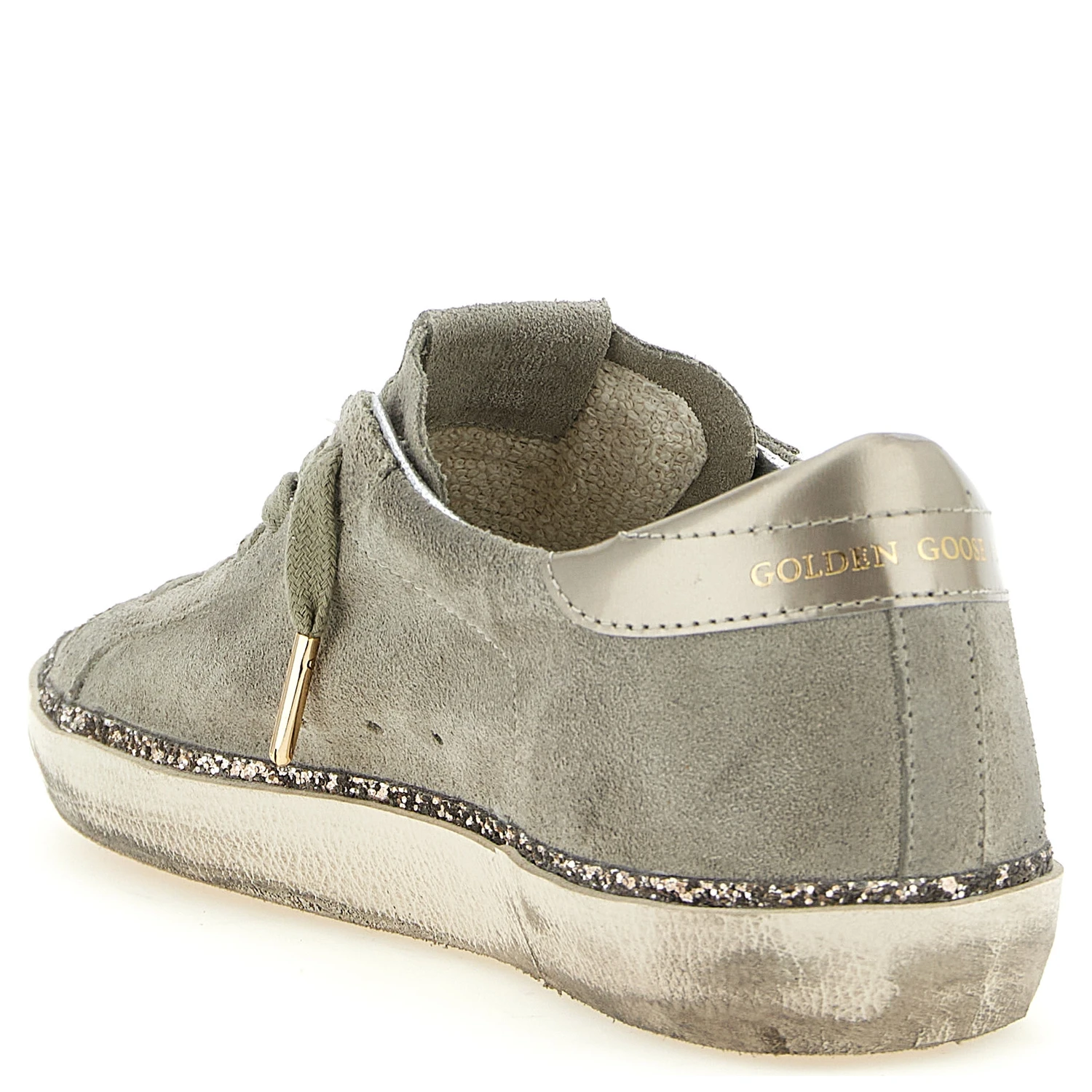 Gray Cowhide Low Top Sneakers