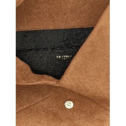 Brown Lamb Leather Clutch Bag