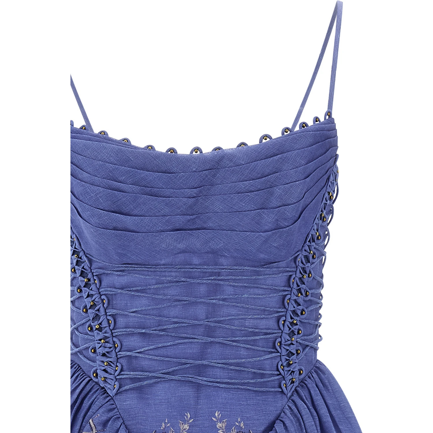 Blue Linen Long Dress