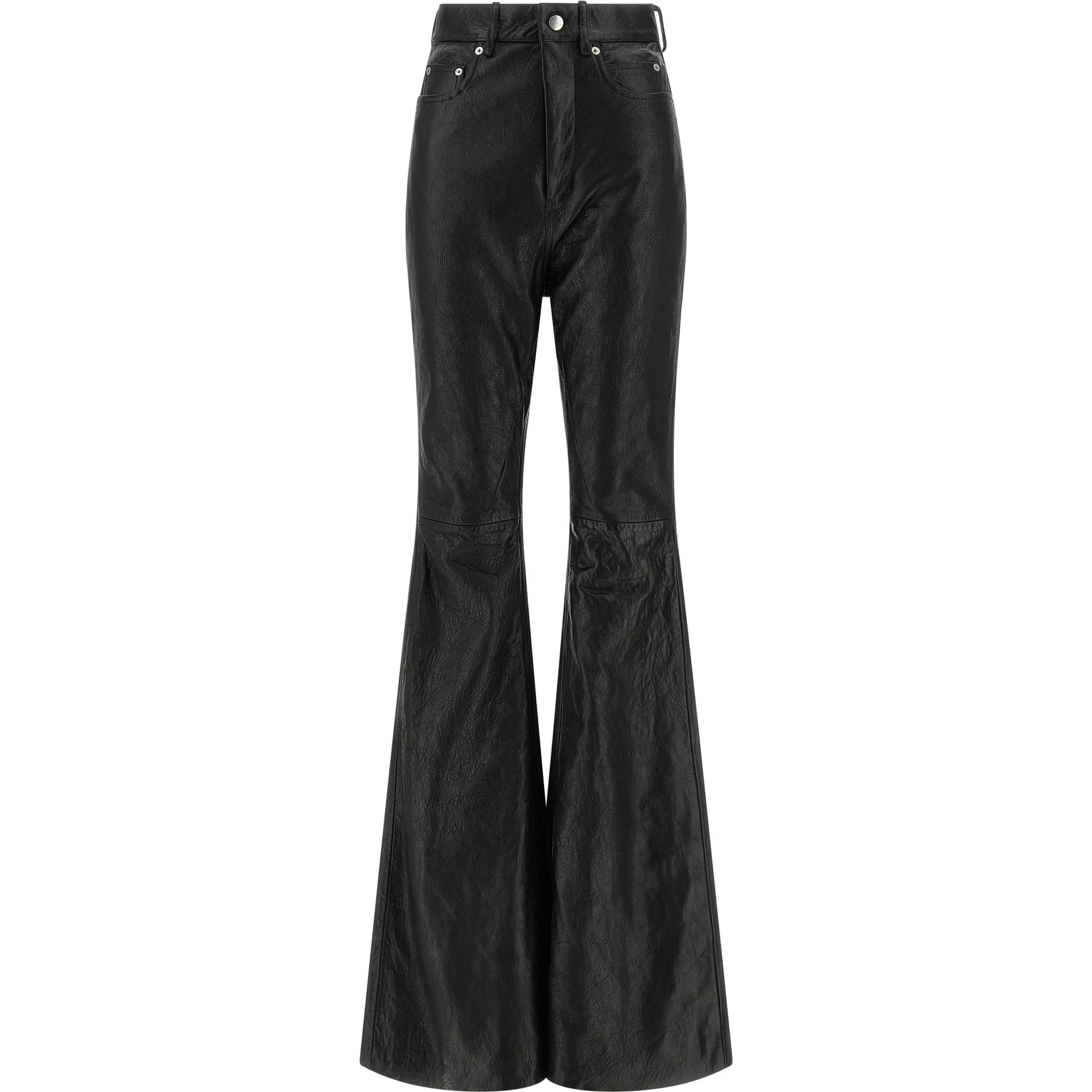 Black Lamb Leather Pants