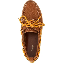 Brown Cowhide Slip-On Loafers