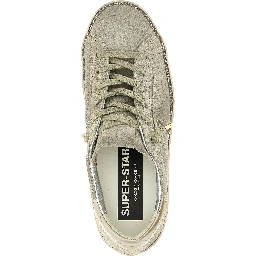 Gray Cowhide Low Top Sneakers