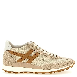 Beige Polyamide Athletic Sneakers