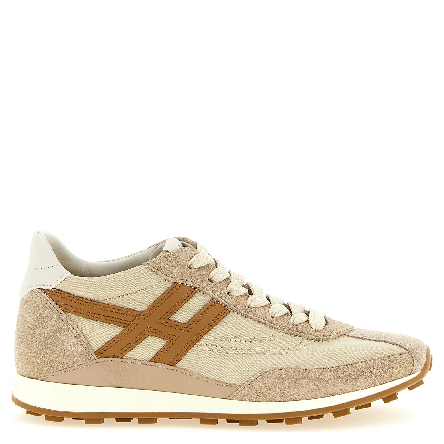 Beige Polyamide Athletic Sneakers