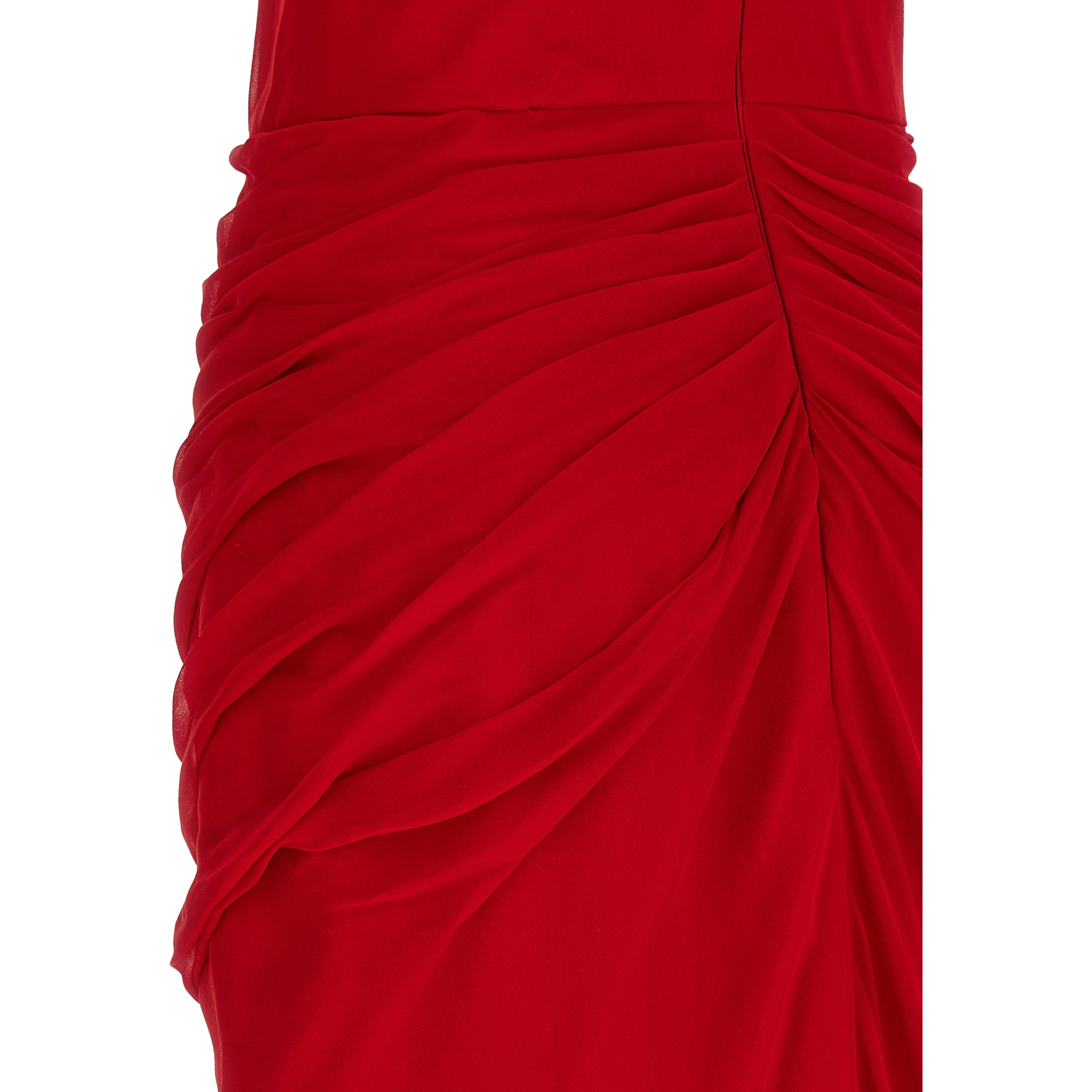 Multicolor Silk Midi Dress
