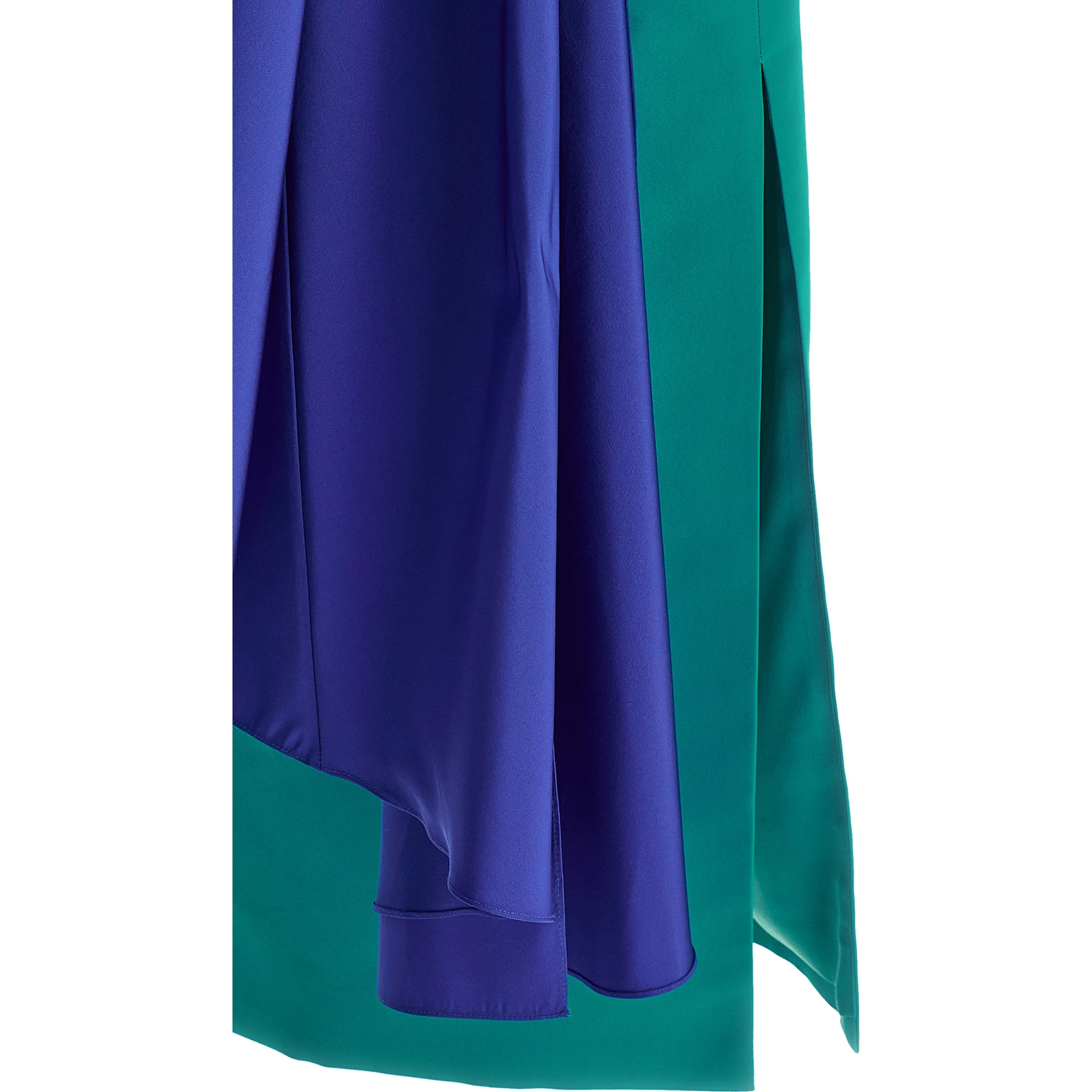 Multicolor Silk Midi Dress