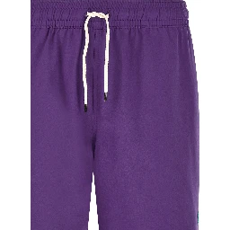 Purple Polyester Shorts