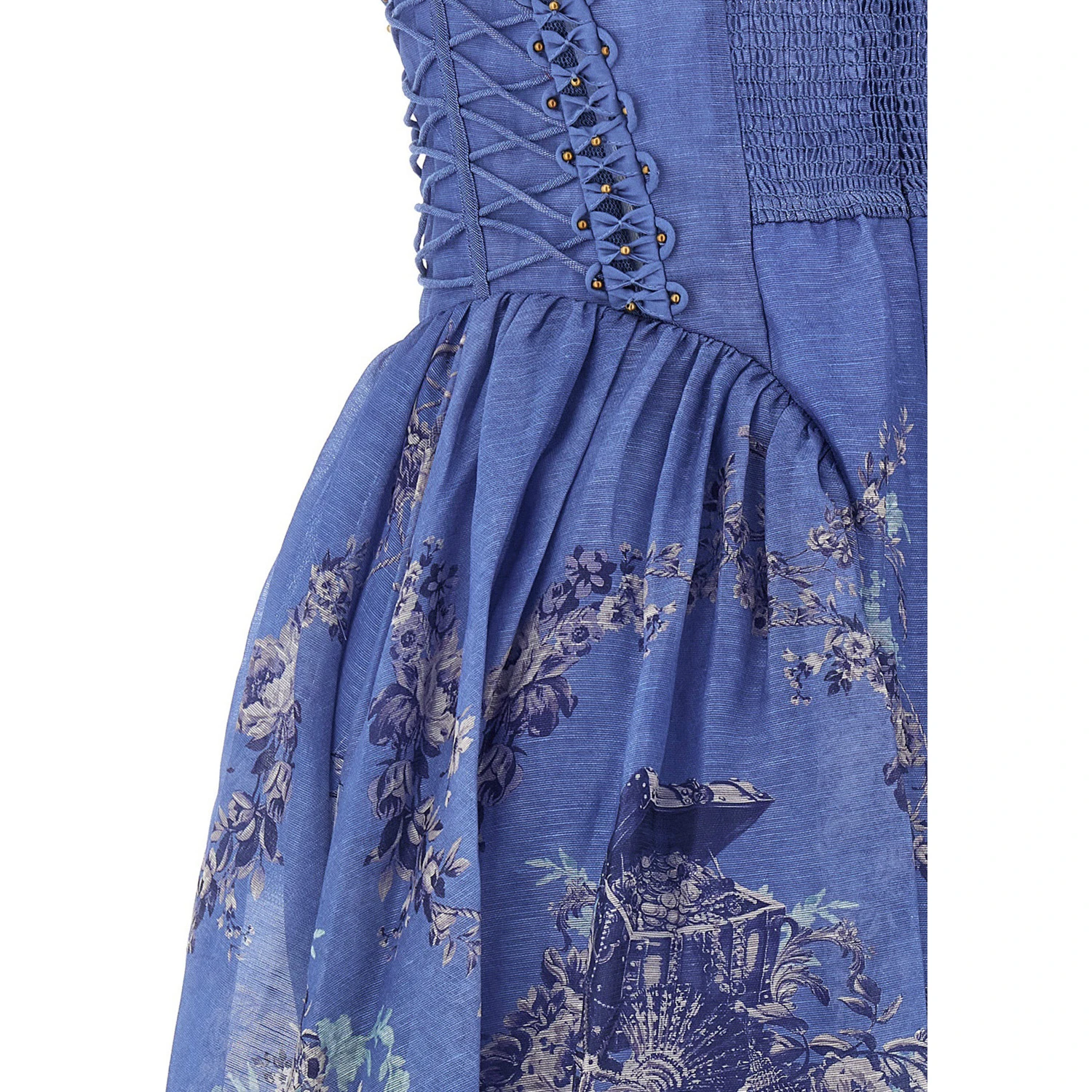 Blue Linen Long Dress