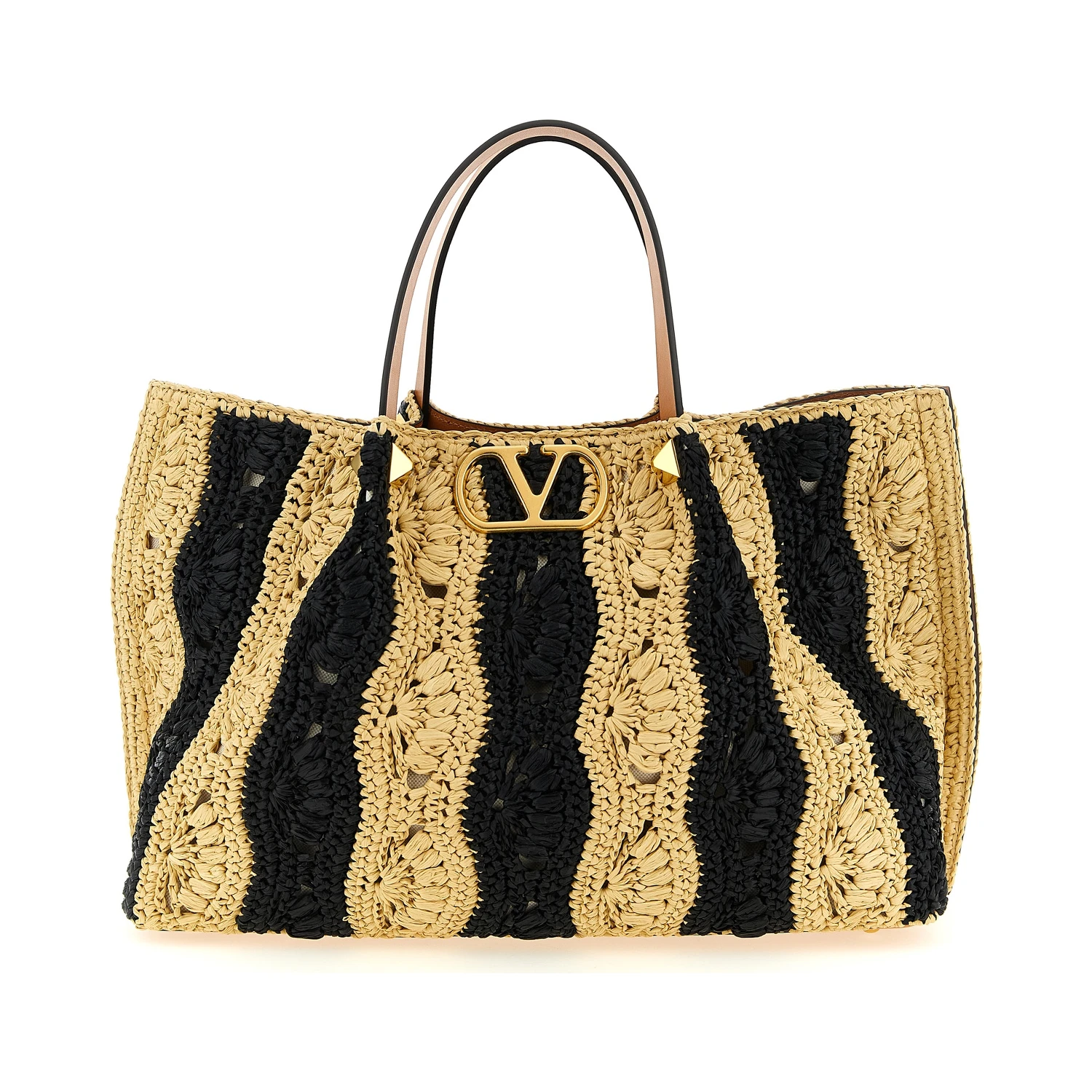 Beige Viscose Handbag