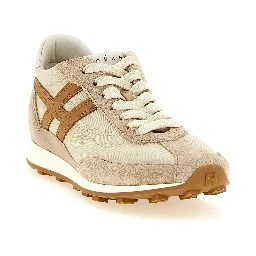 Beige Polyamide Athletic Sneakers