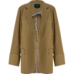 Beige Cotton Blazer