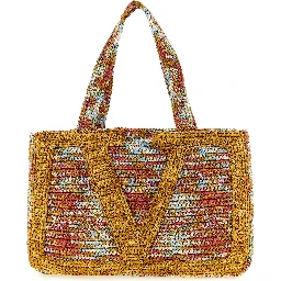 Multicolor Viscose Tote Bag