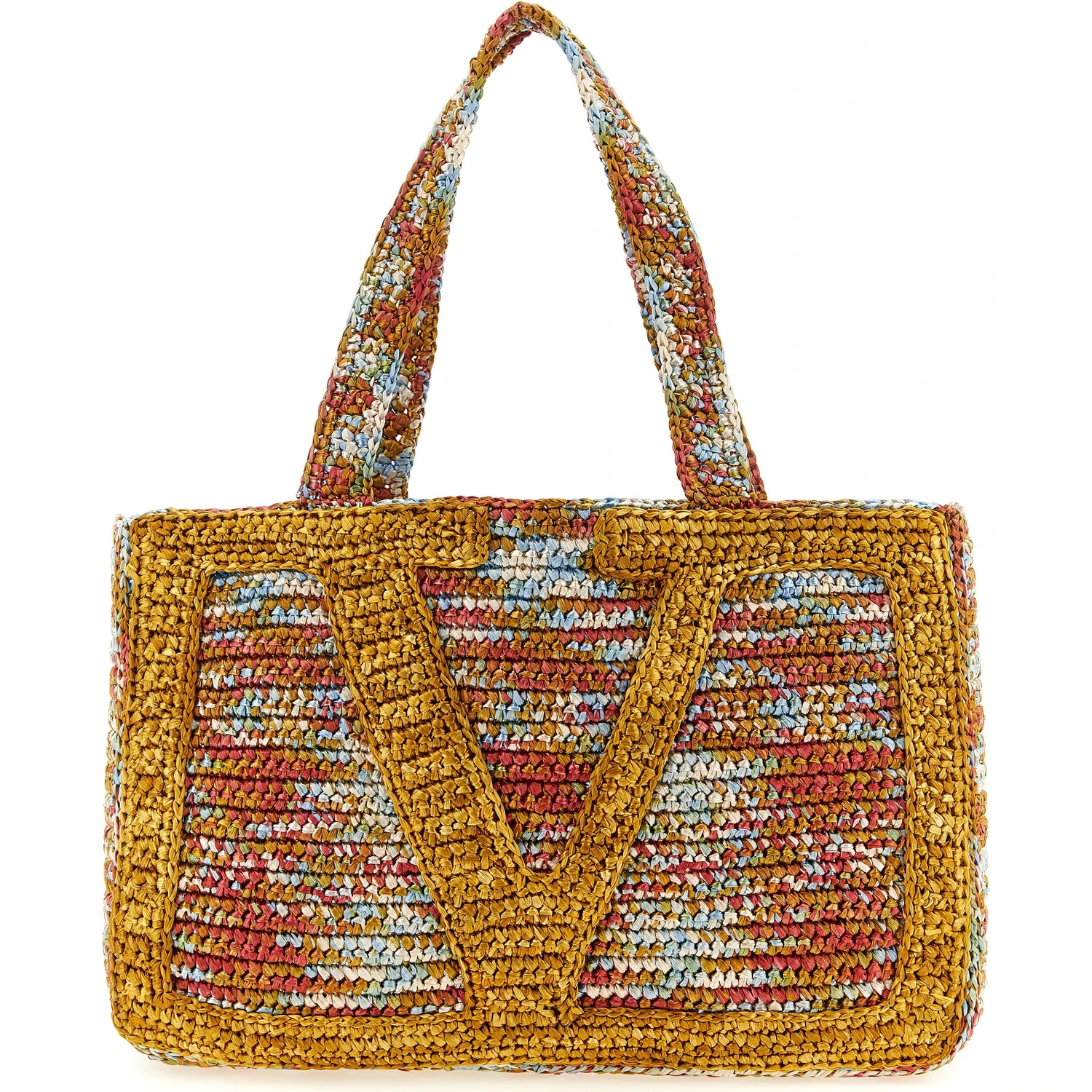 Multicolor Viscose Tote Bag