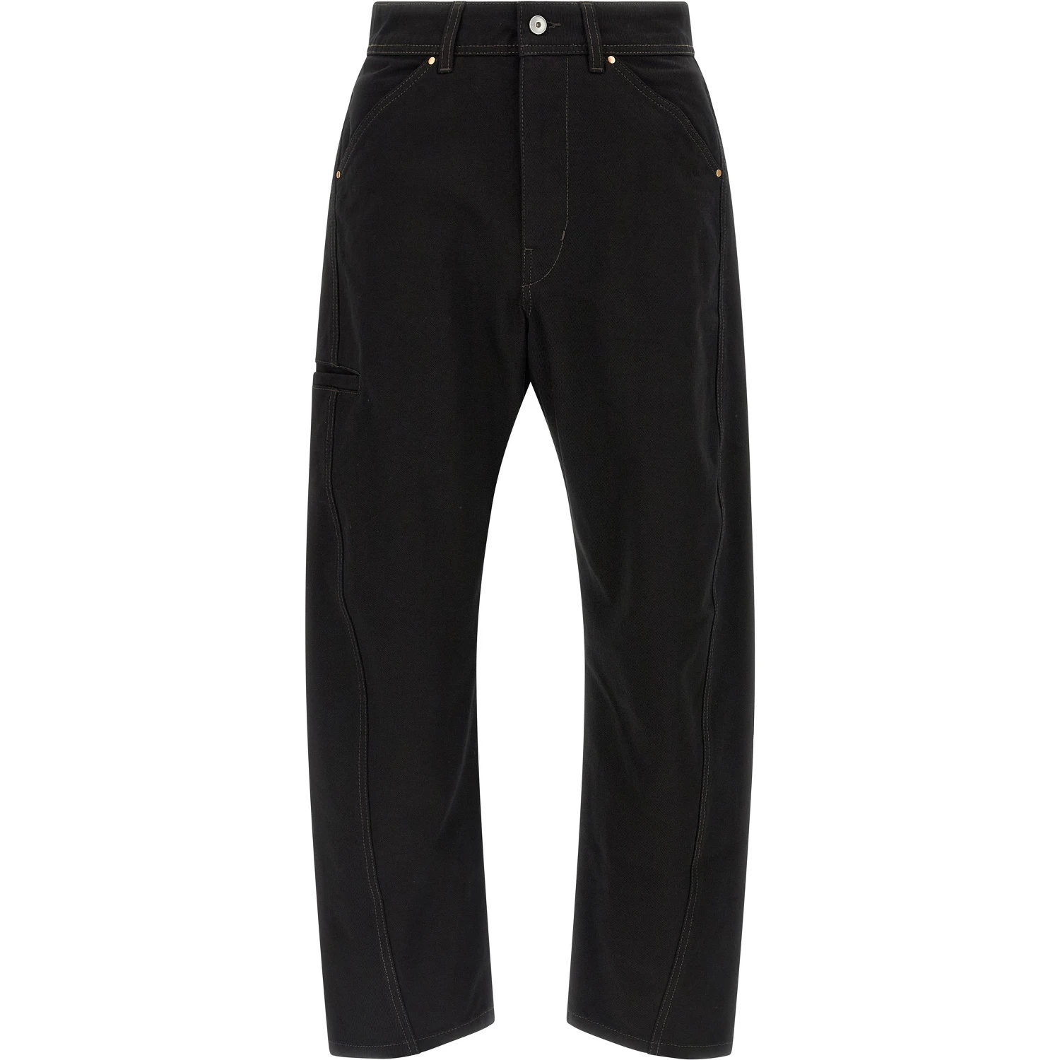 Black Cotton Relaxed Fit Jeans