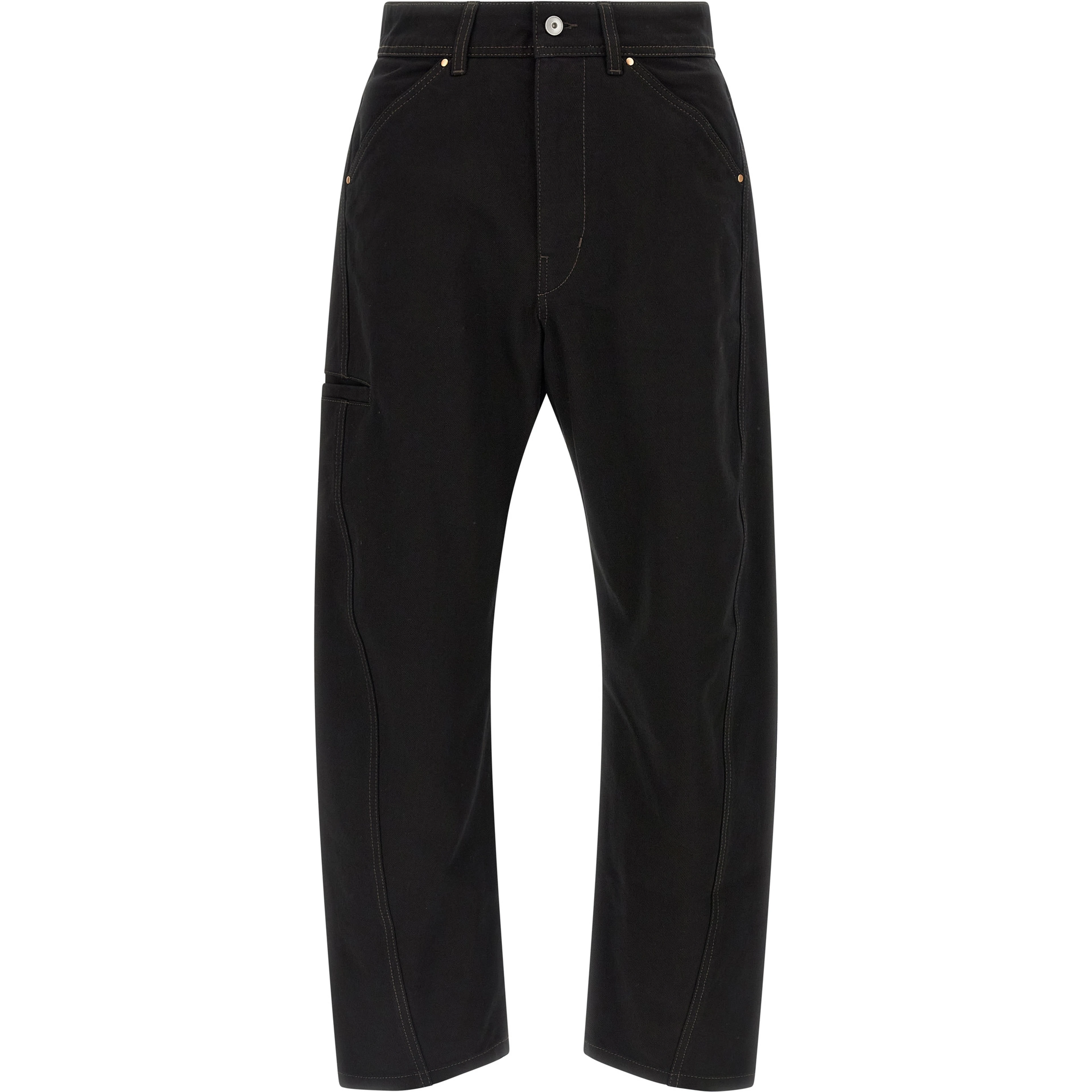 Black Cotton Relaxed Fit Jeans