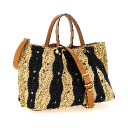 Beige Viscose Handbag