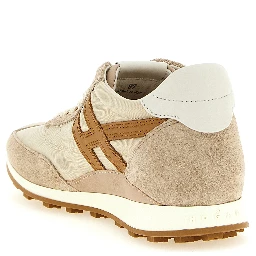 Beige Polyamide Athletic Sneakers
