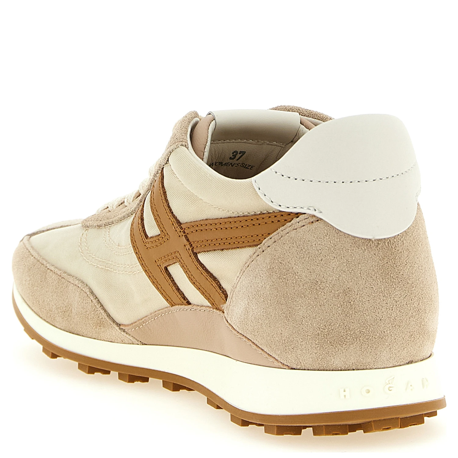 Beige Polyamide Athletic Sneakers