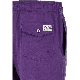 Purple Polyester Shorts