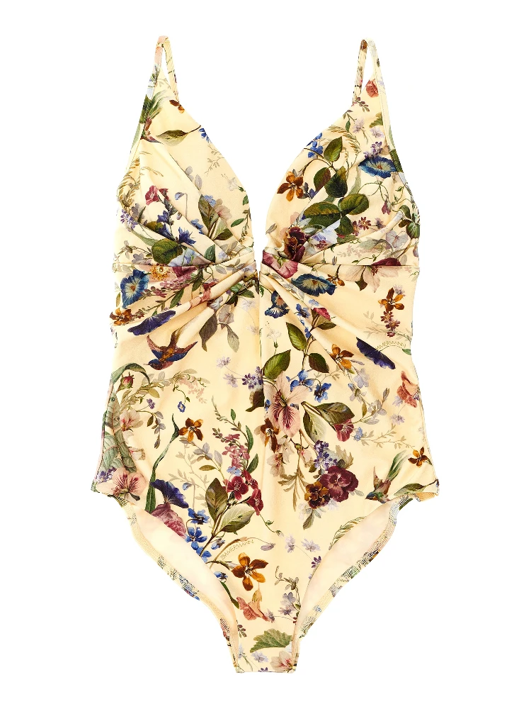 Multicolor Polyamide One-Piece Swimsuit