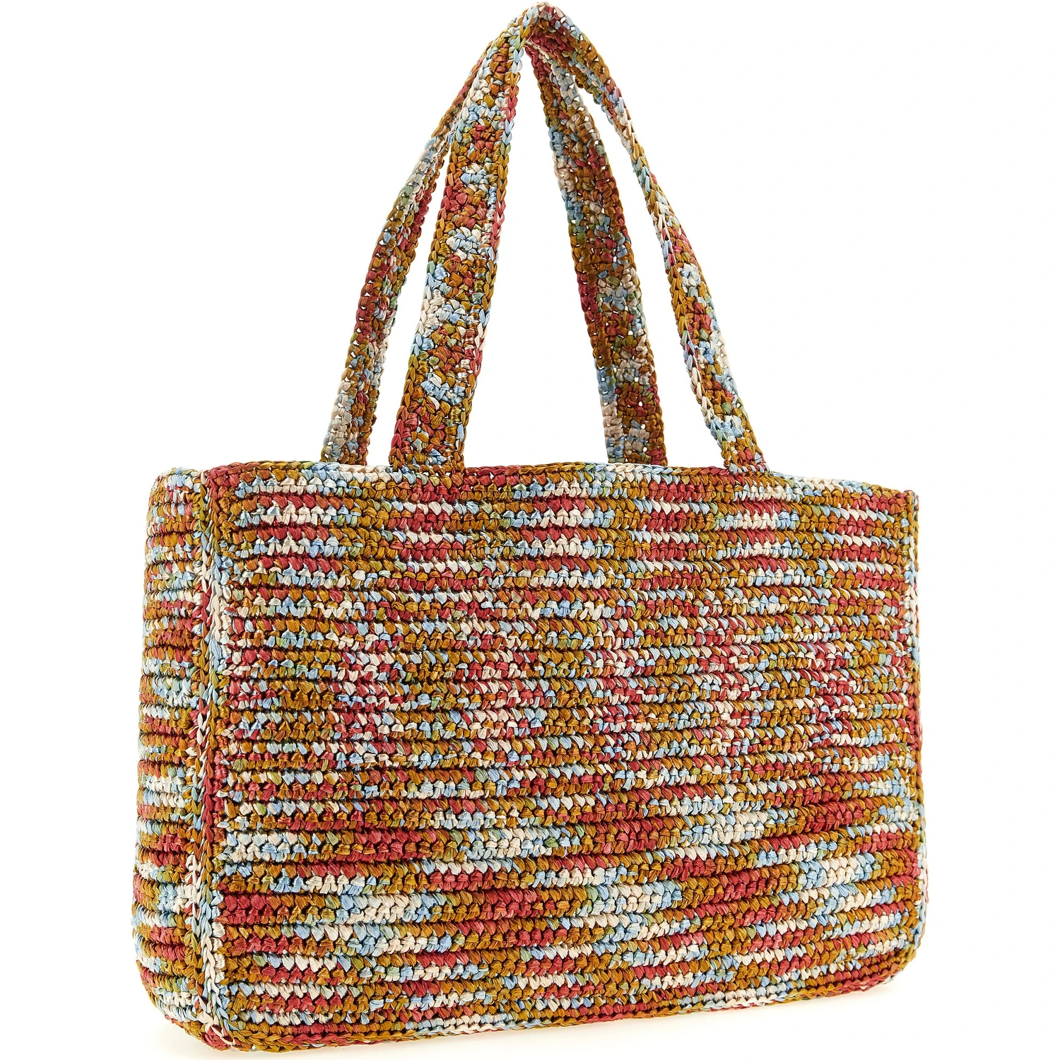 Multicolor Viscose Tote Bag