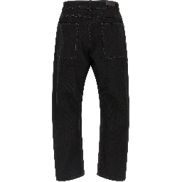 Black Cotton Relaxed Fit Jeans