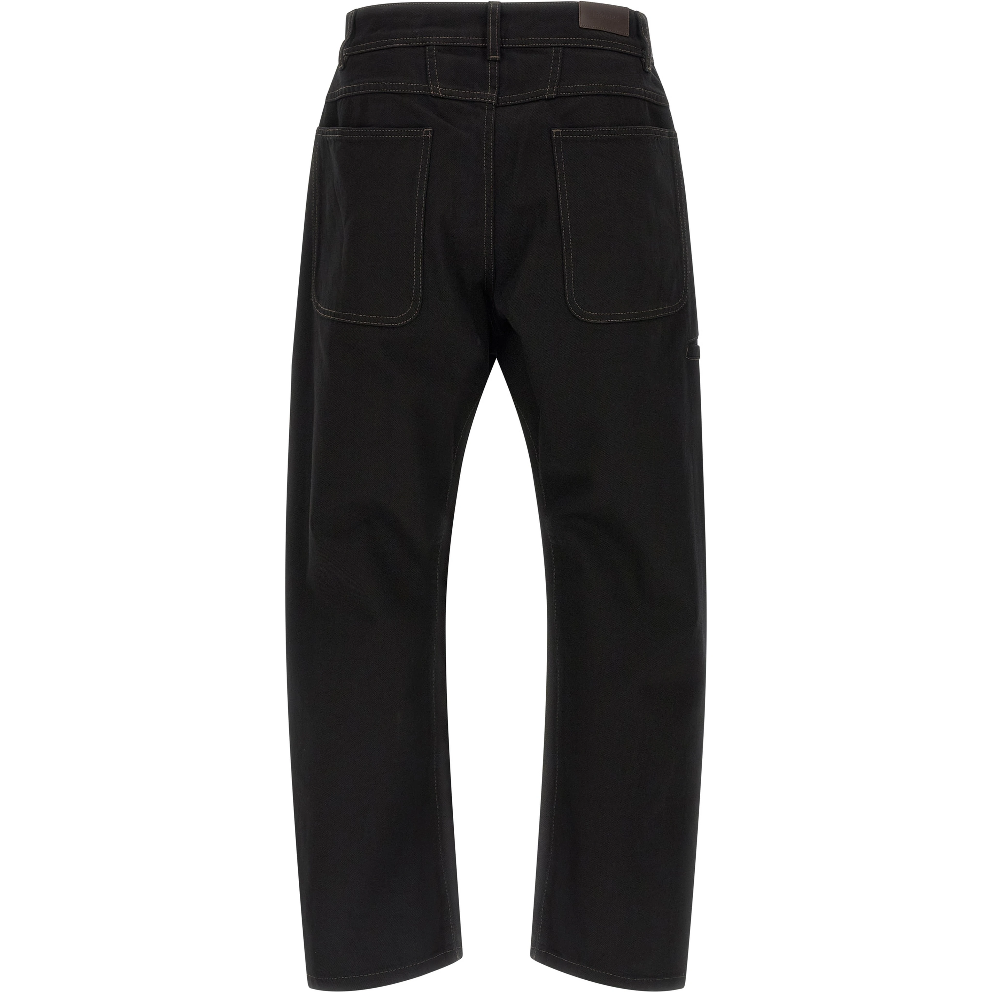Black Cotton Relaxed Fit Jeans