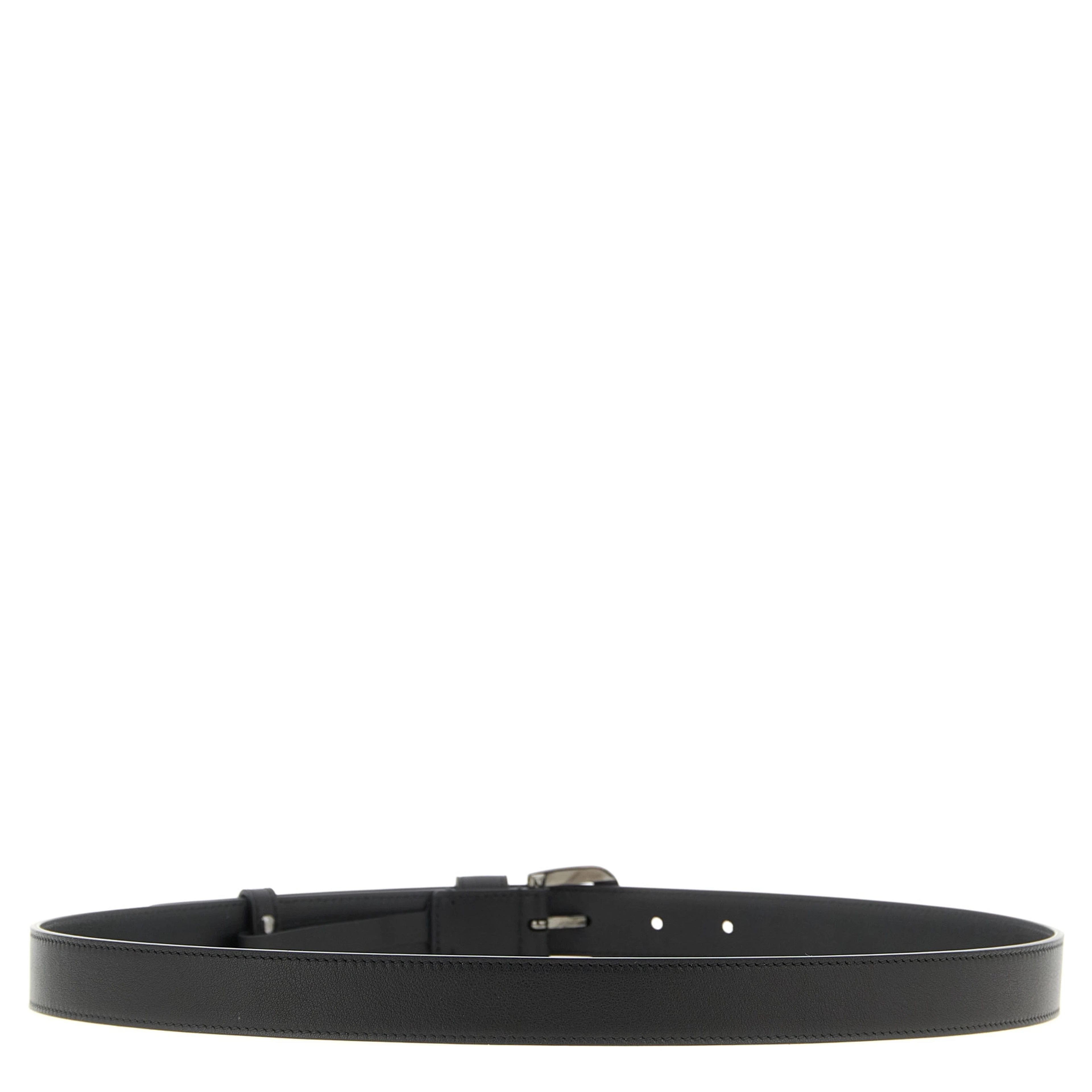 Black Calfskin Regular Belt