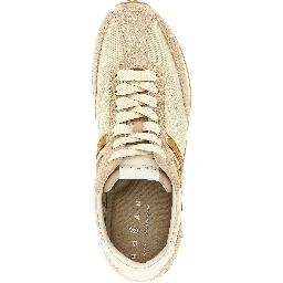 Beige Polyamide Athletic Sneakers