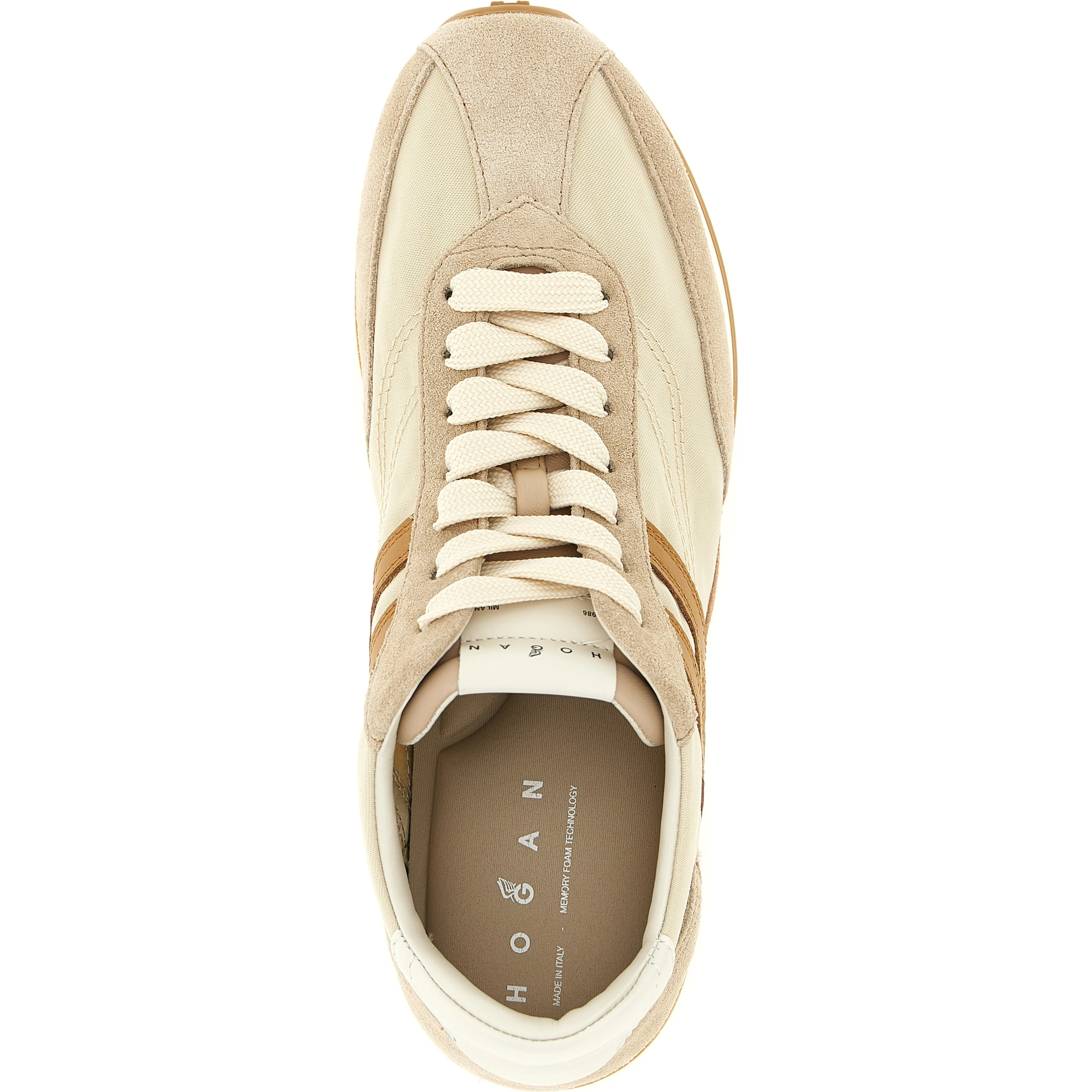Beige Polyamide Athletic Sneakers