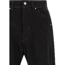 Black Cotton Relaxed Fit Jeans