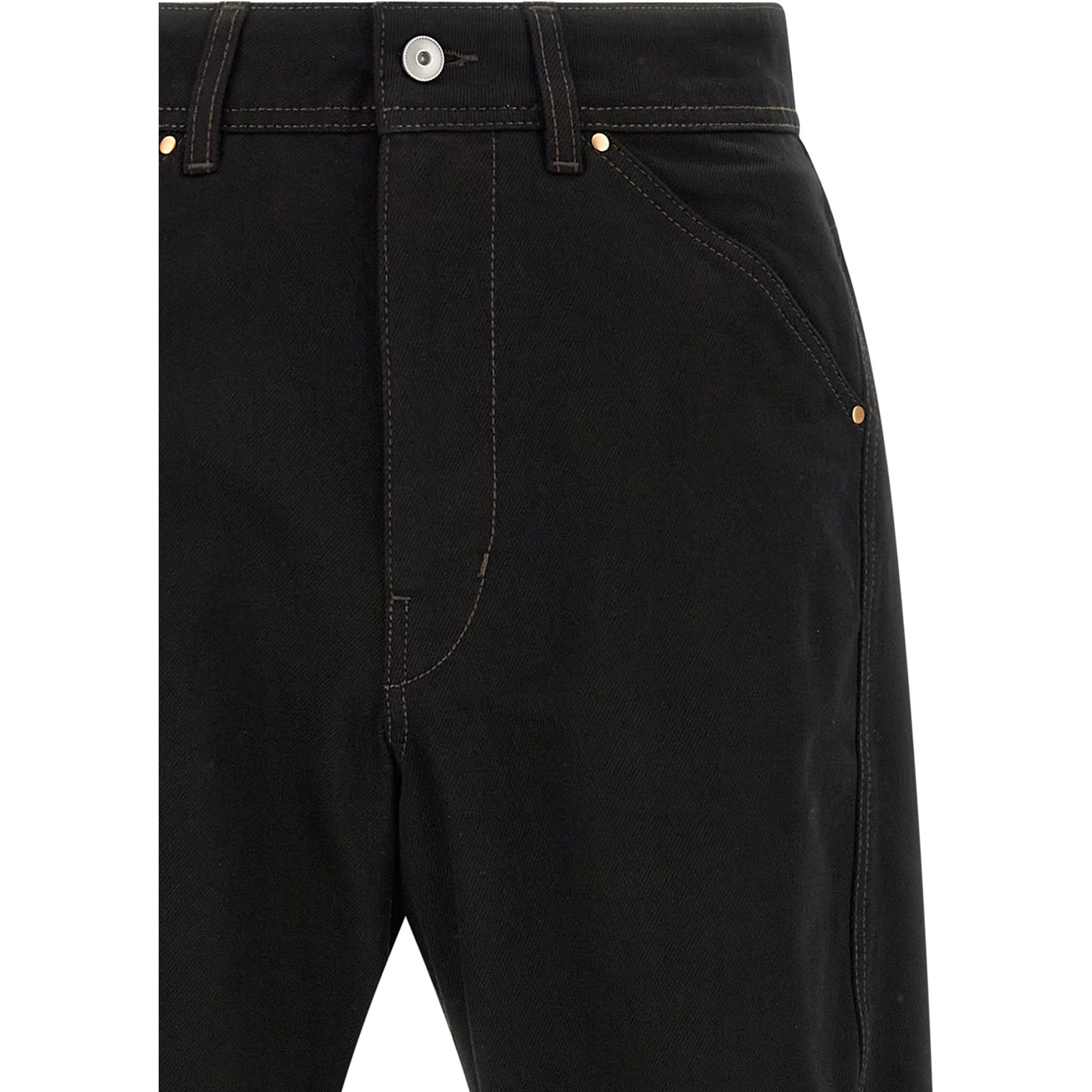 Black Cotton Relaxed Fit Jeans