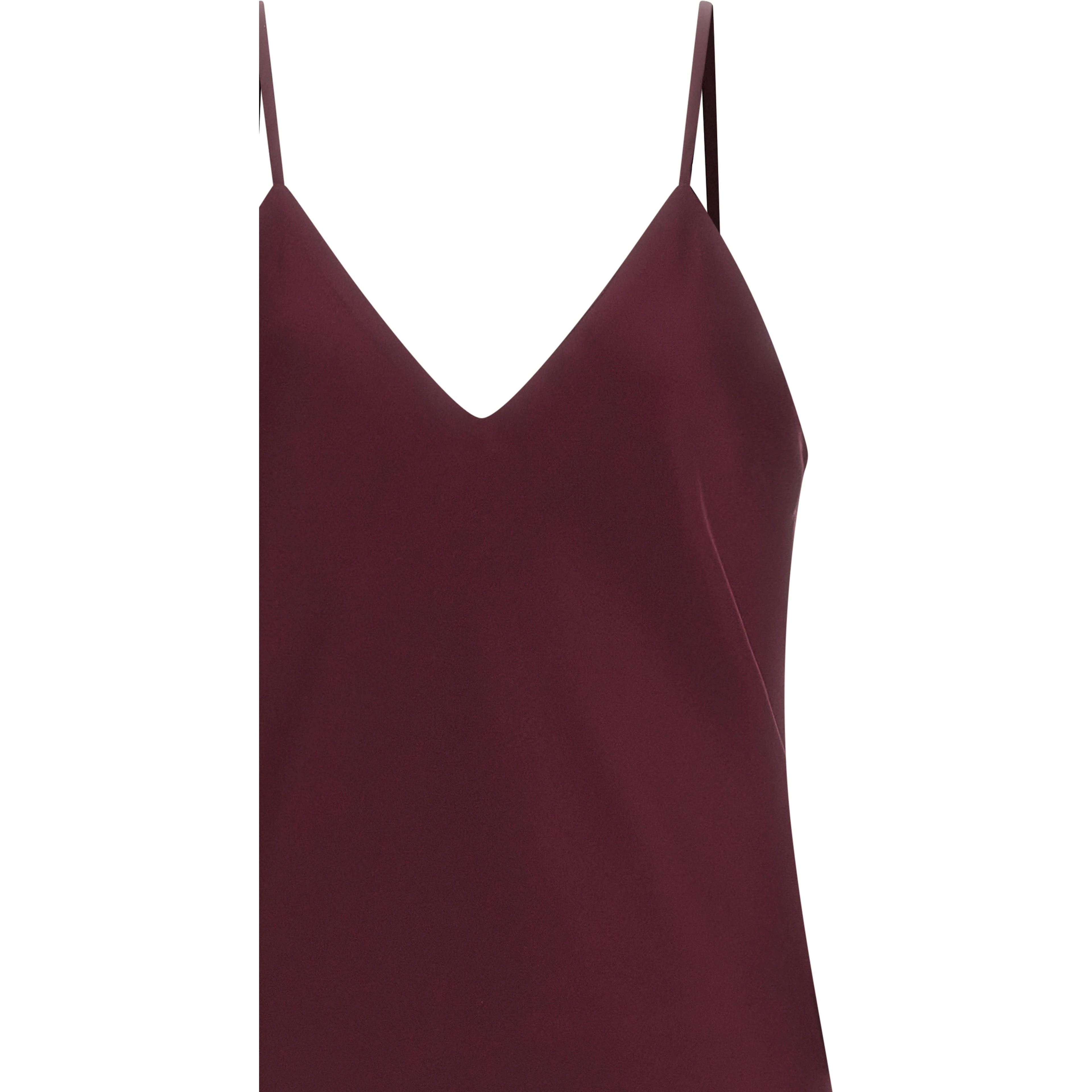 Bordeaux Polyester Midi Dress