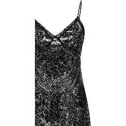 Black Polyester Long Dress