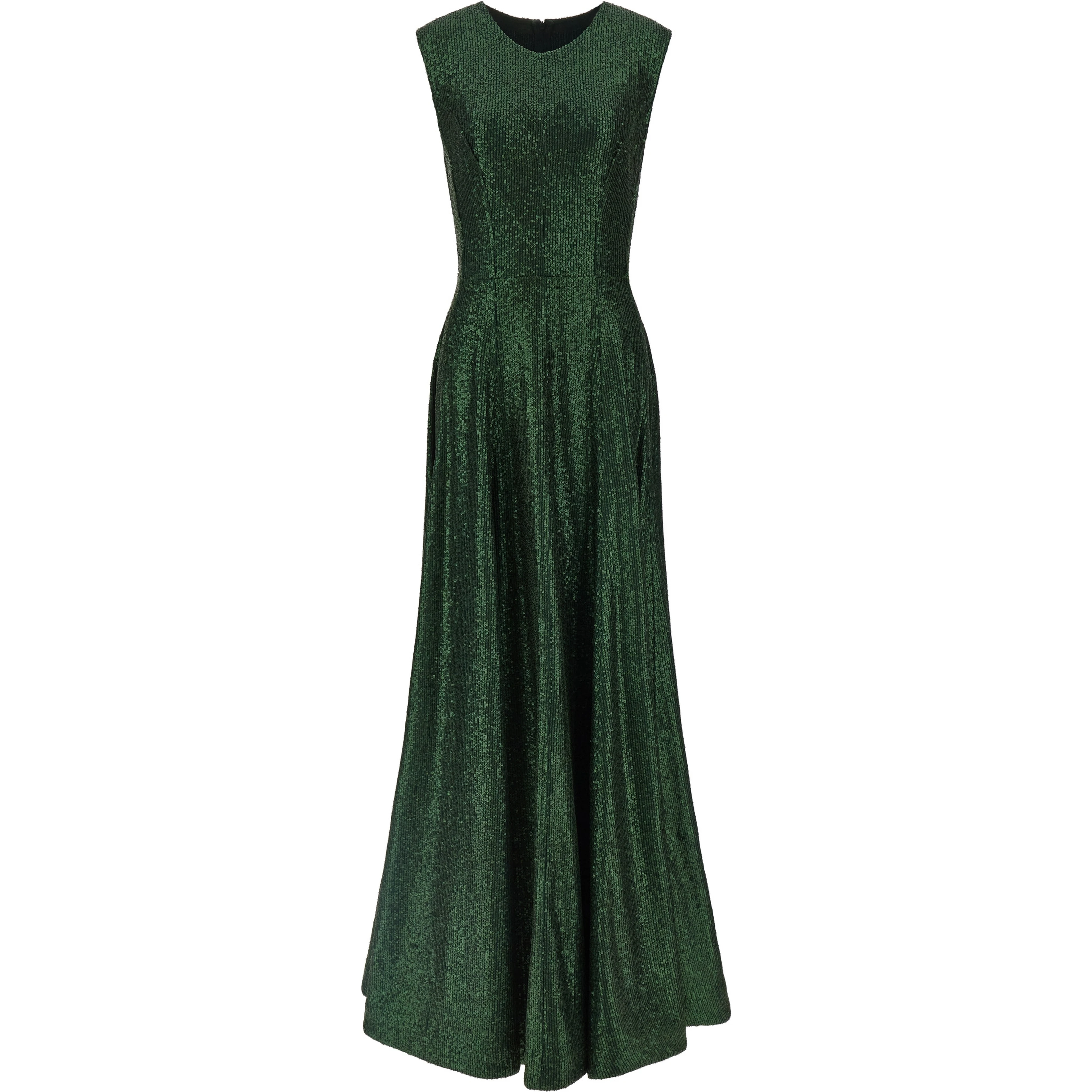 Bicolor Polyester Long Dress