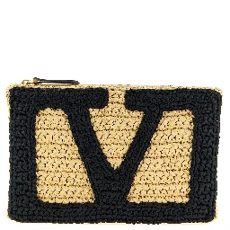 Black Viscose Clutch Bag