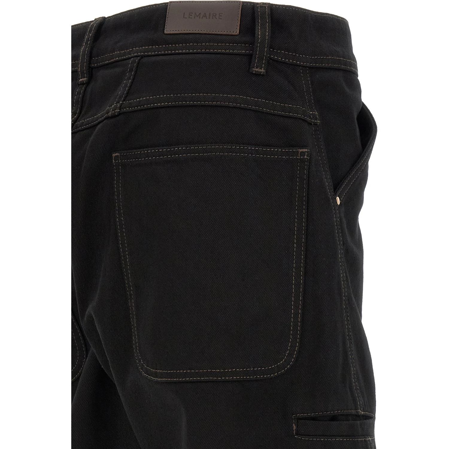 Black Cotton Relaxed Fit Jeans