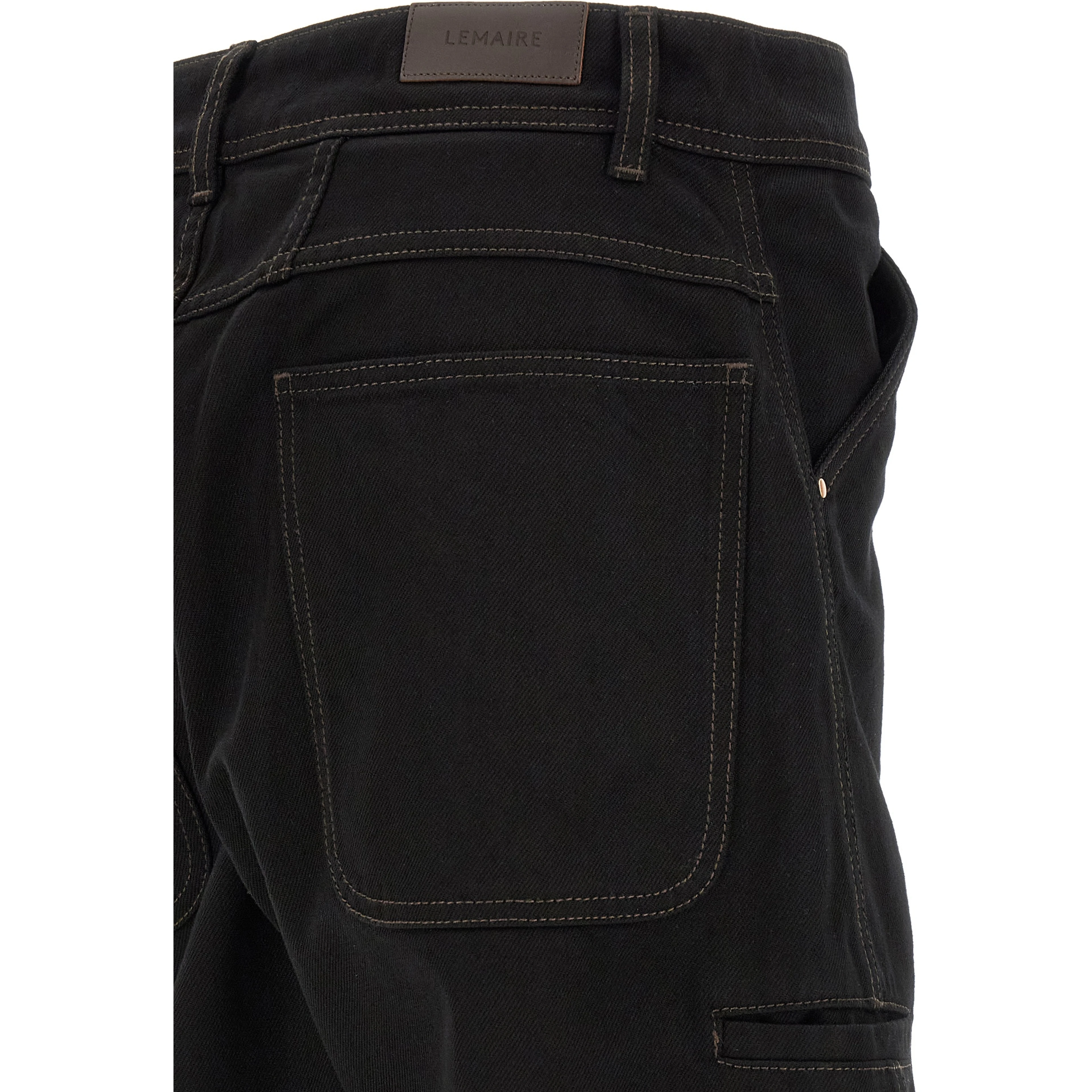 Black Cotton Relaxed Fit Jeans