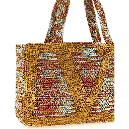 Multicolor Viscose Tote Bag