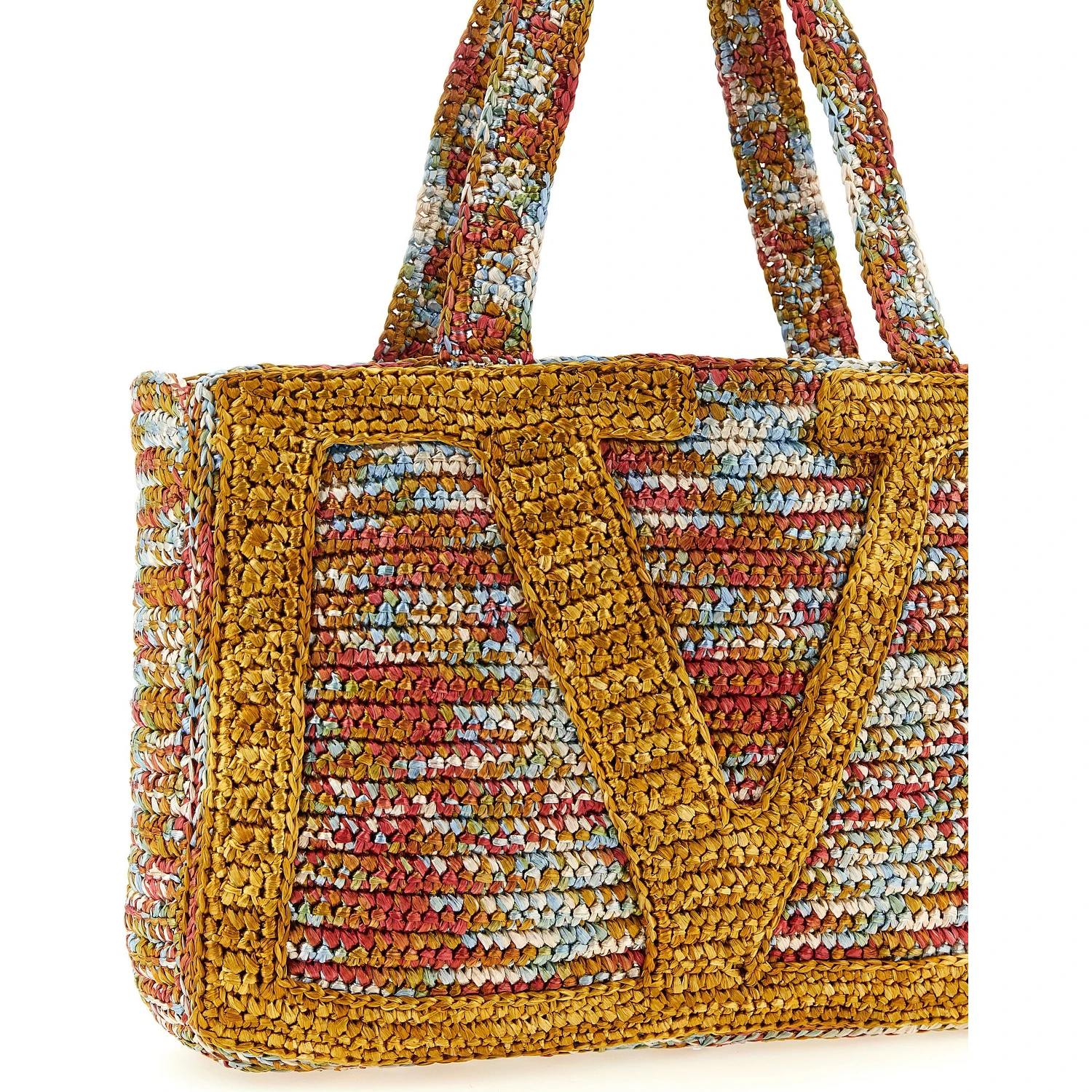 Multicolor Viscose Tote Bag