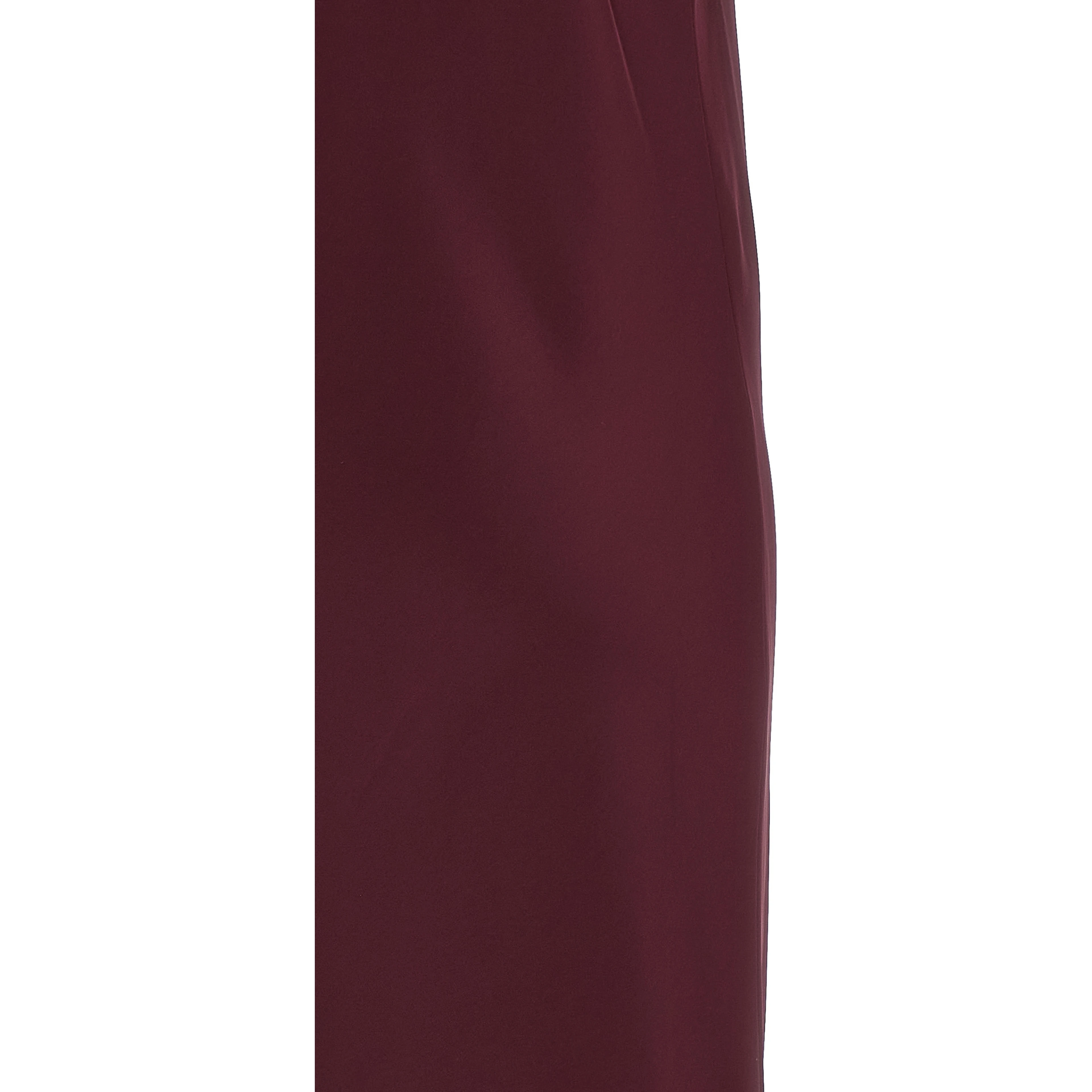 Bordeaux Polyester Midi Dress
