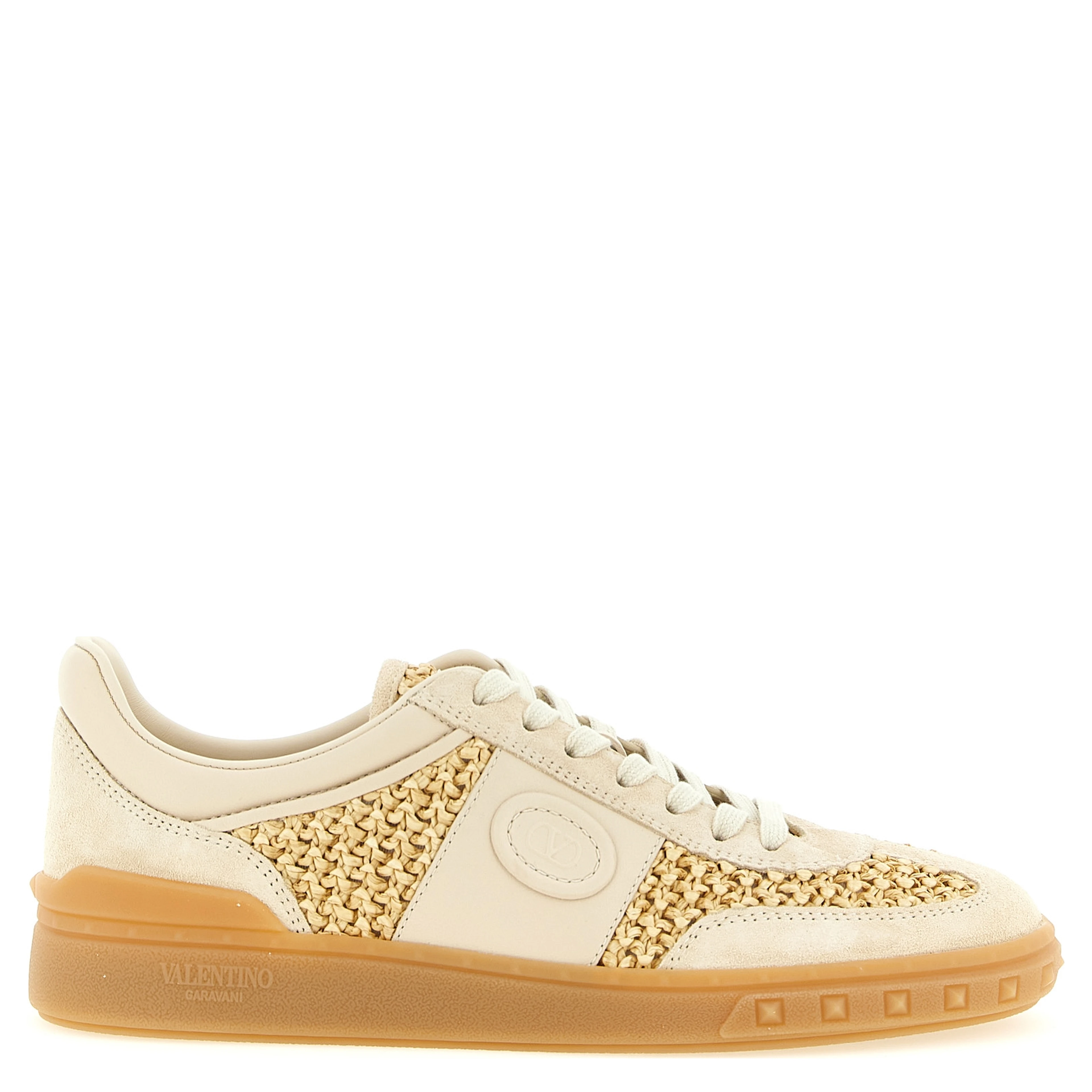 Beige Calfskin Low Top Sneakers