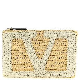 White Viscose Clutch Bag