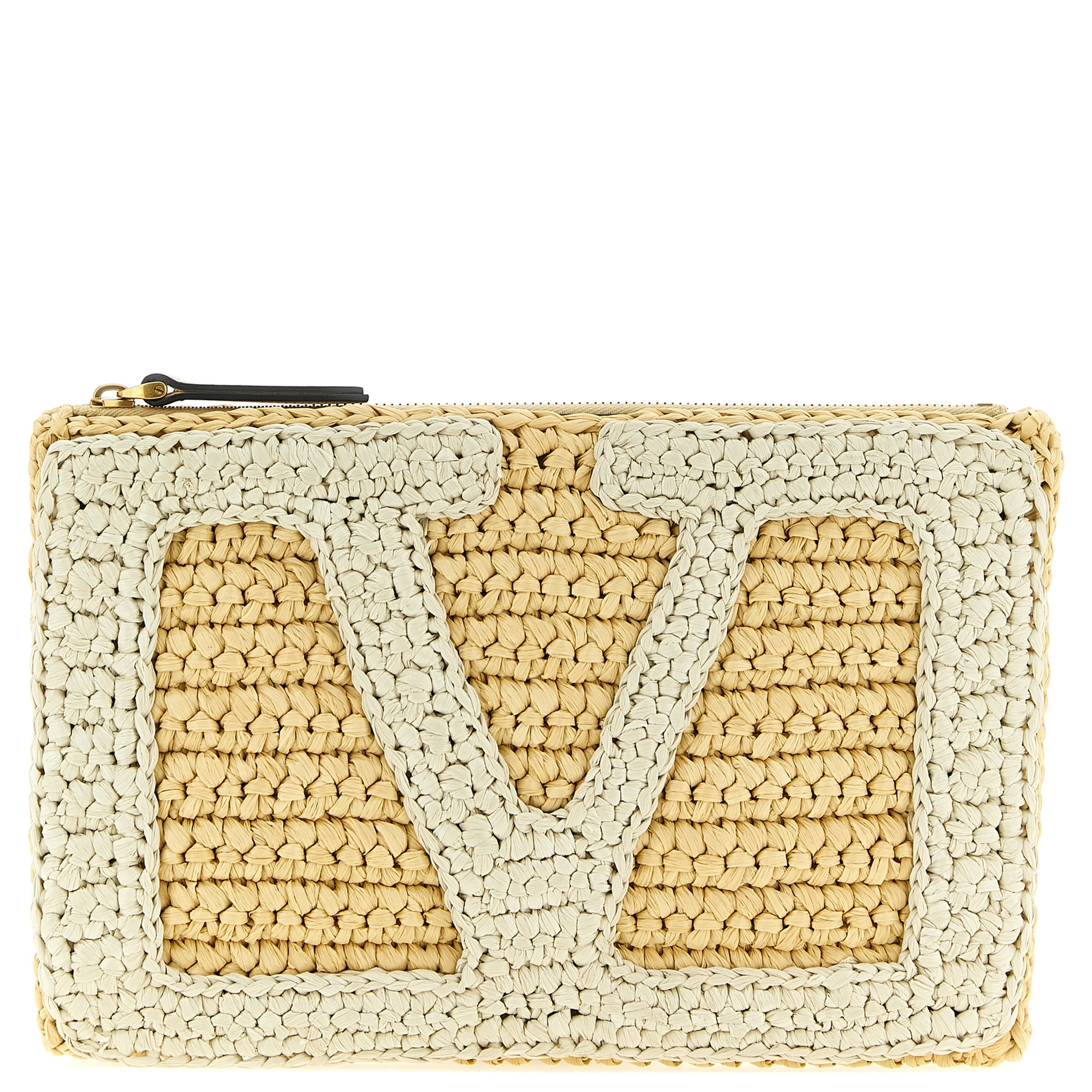 White Viscose Clutch Bag