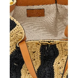 Beige Viscose Handbag