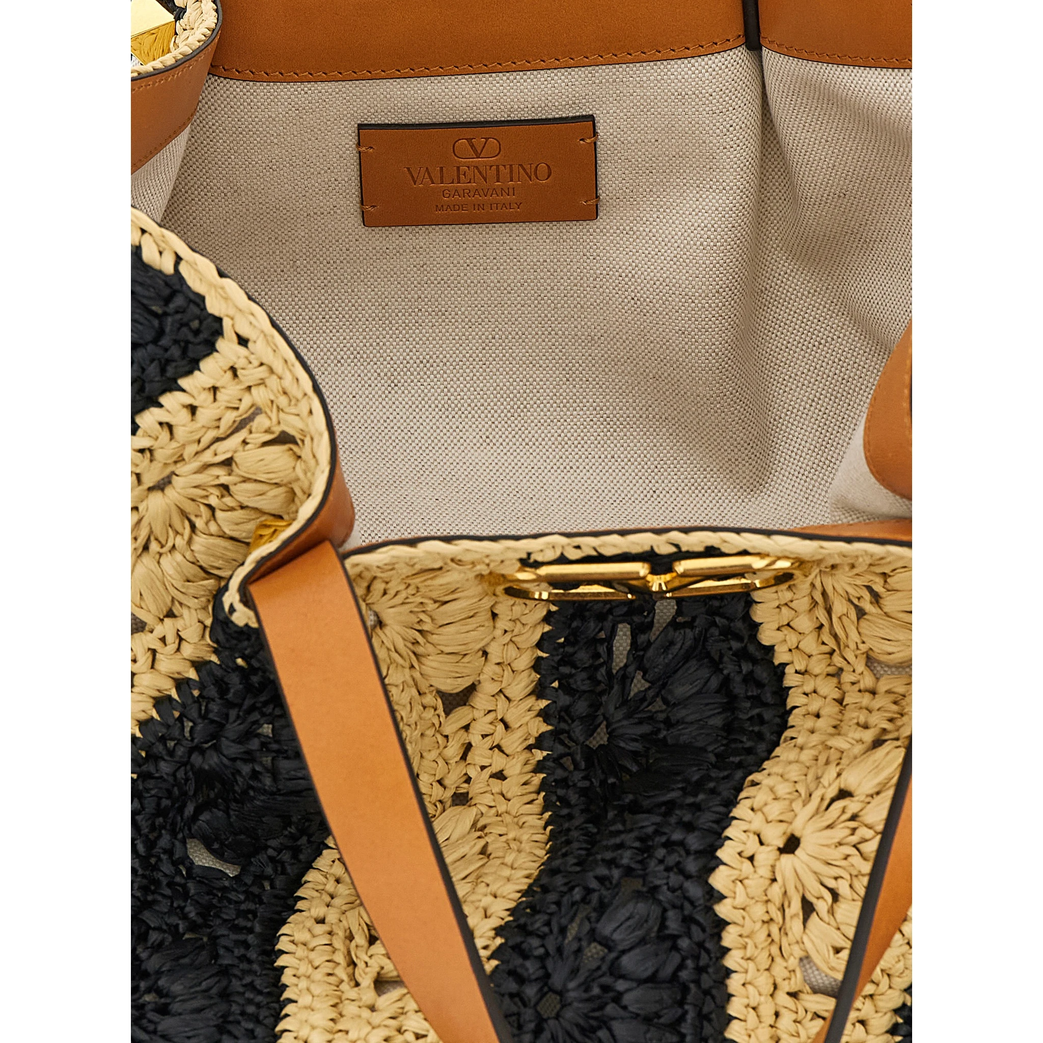 Beige Viscose Handbag