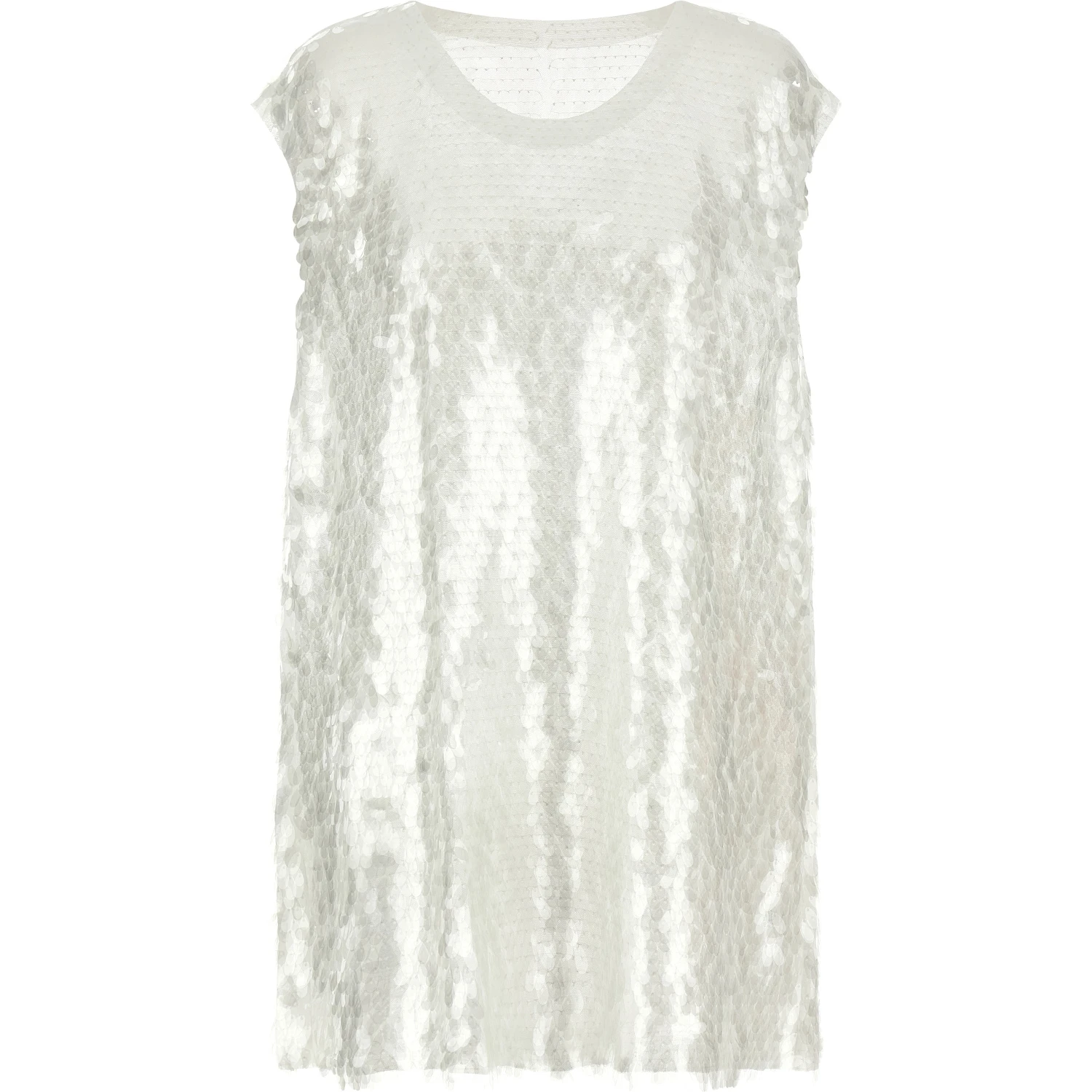 White Polyamide Tank Tops